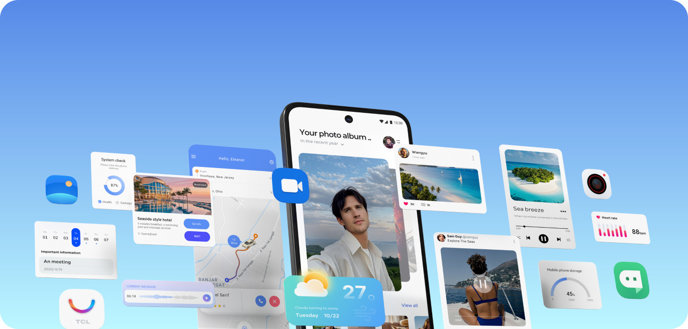 TCL 605 Smartphone 256GB¹ ROM + 18GB¹ RAM*