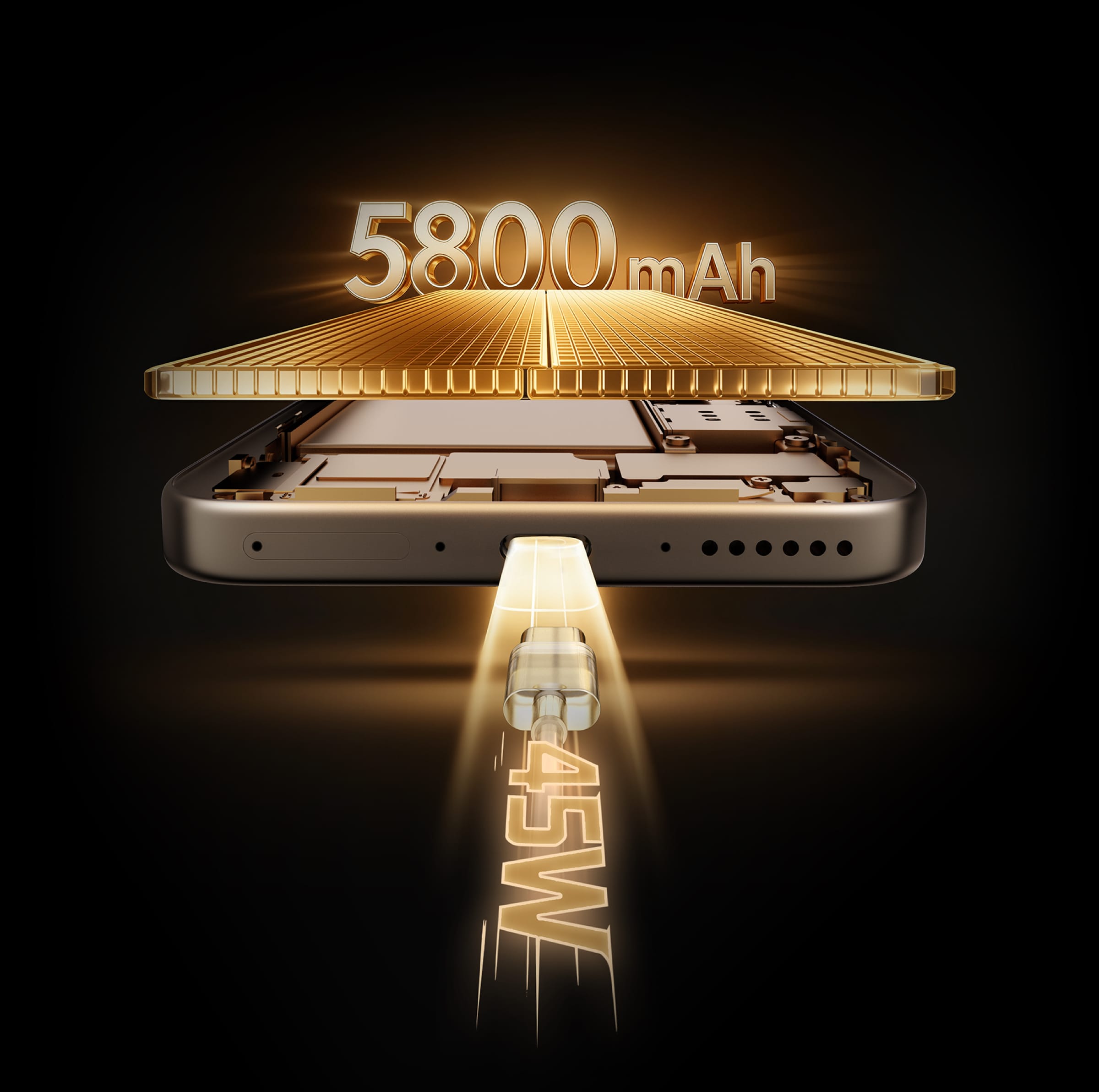 5800mAh Battery & 45W Fast Charging