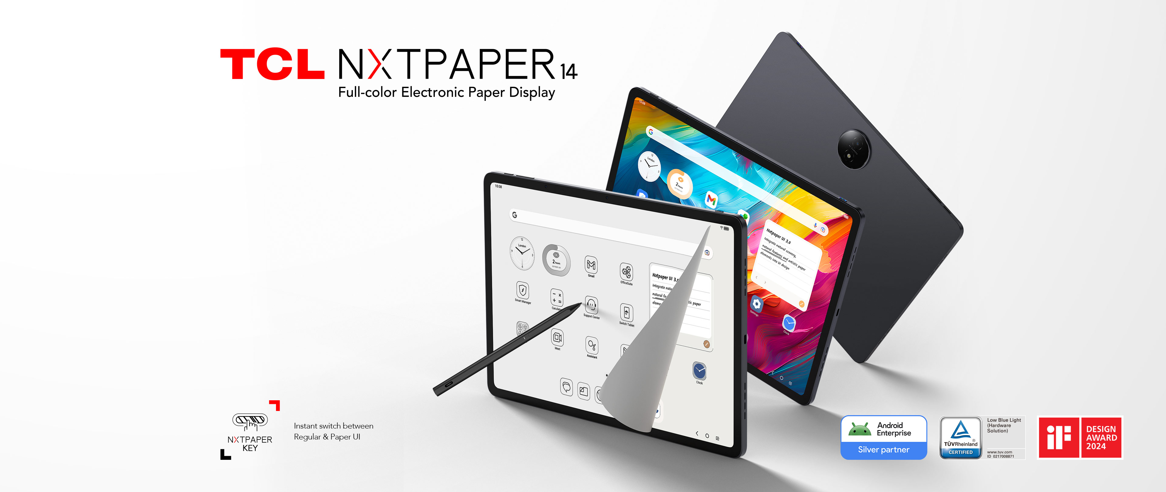 【美品】TCL NXTPAPER 14 タブレット｜目にやさしい14インチ大画面 TCL NXTPAPER 14 | Full-color Electronic Paper Display Tablet