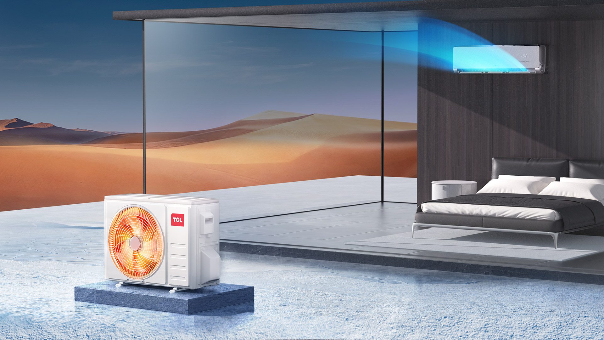 TCL SaveIN AI Air Conditioner Stable Operation at 60 ℃ High Ambient Temperature