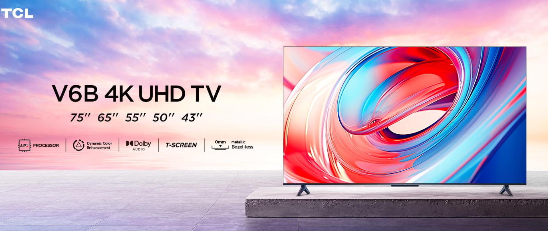 TCL 55インチ4K V6B (4Kチューナー内蔵) HDR/HLG対応 Amazon | TCL 55V型 4K Google TV 液晶テレビ Wチューナー内蔵