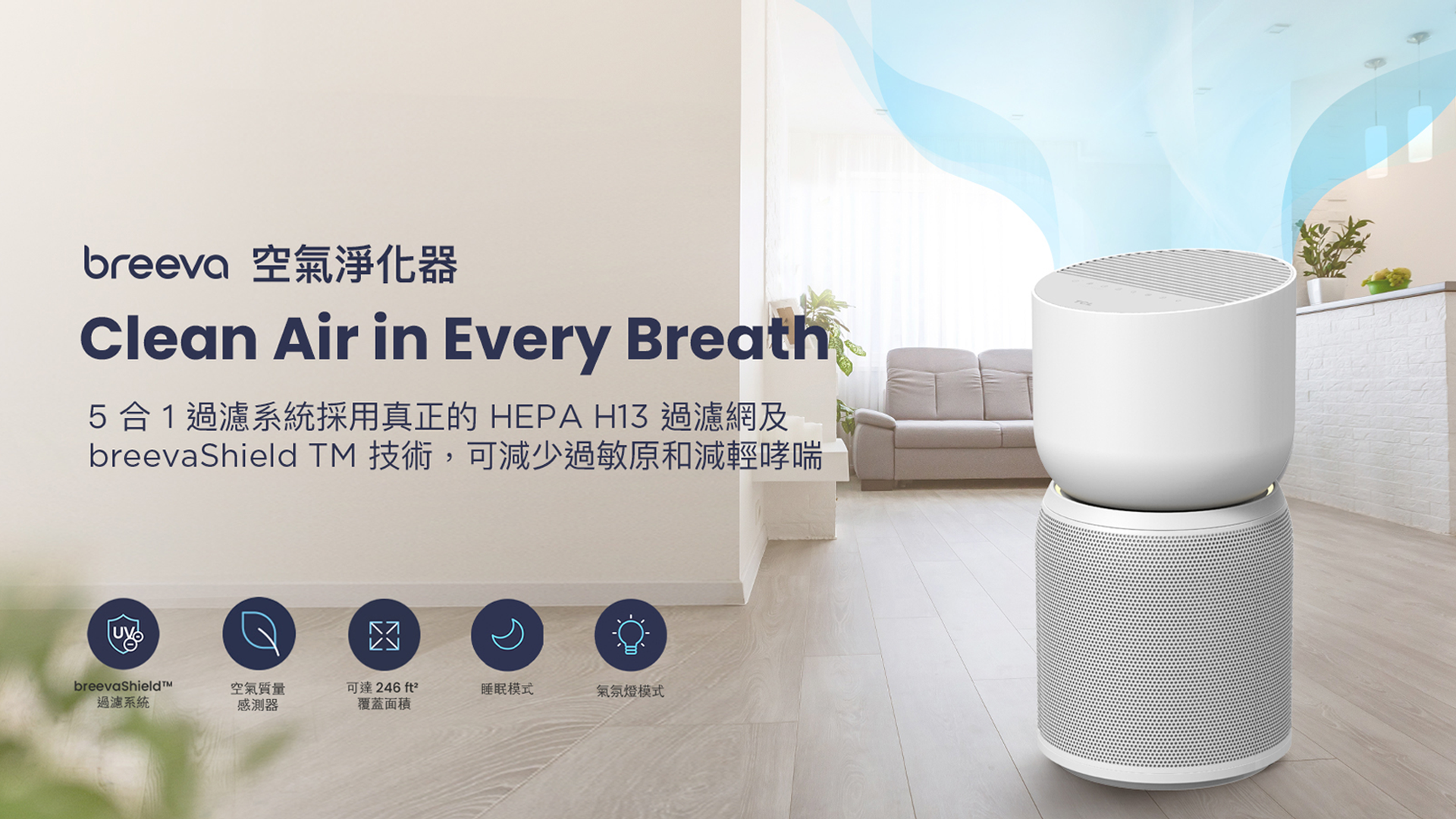 TCL air purifier breeva A3