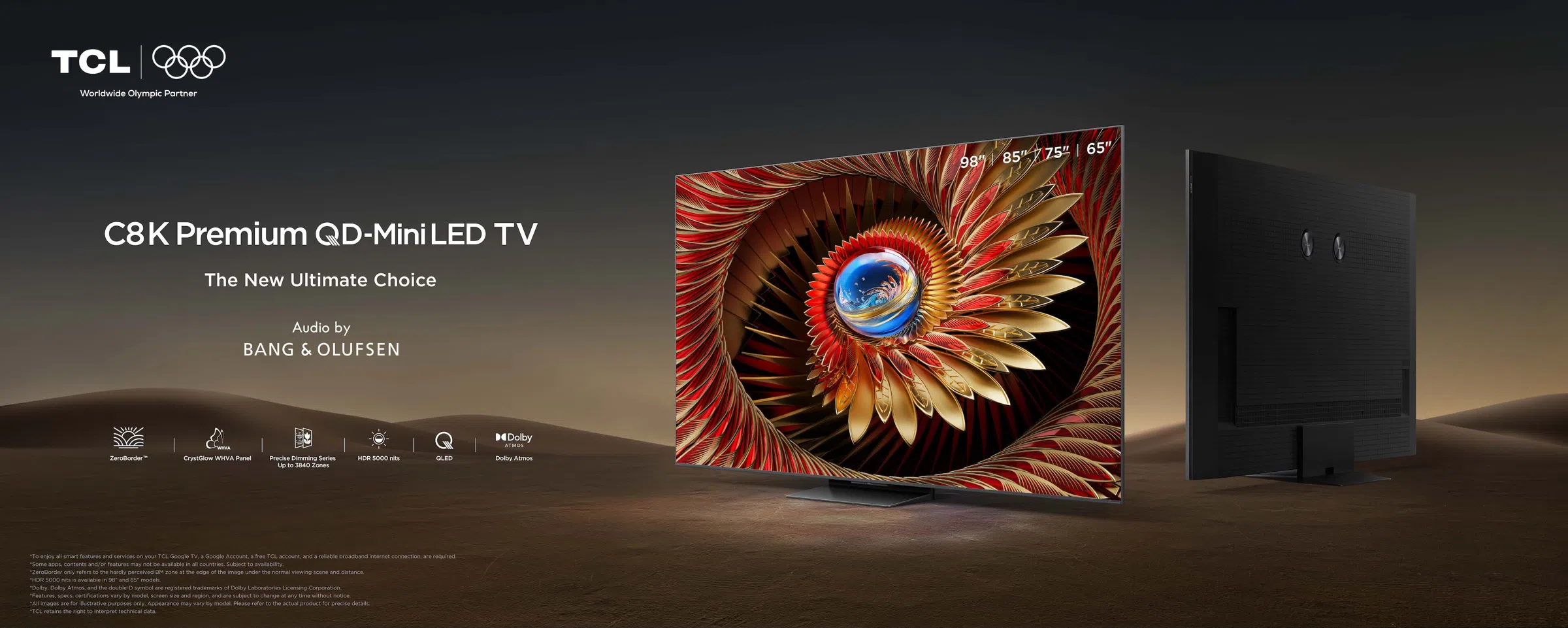 TCL TV C7K Premium QD-MiniLED TV; TCL 65C8K 65 Inch QD-Mini LED 144Hz Google TV available at the best price in kenya.