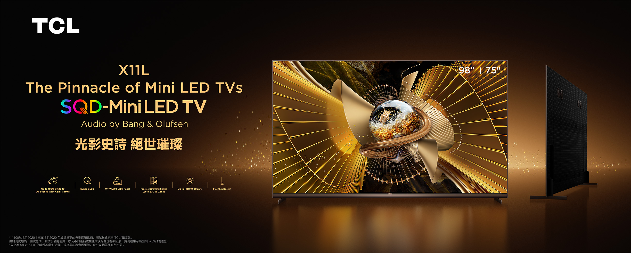 乐竟体育 X11L Premium SQD-MiniLED TV's Key Banner