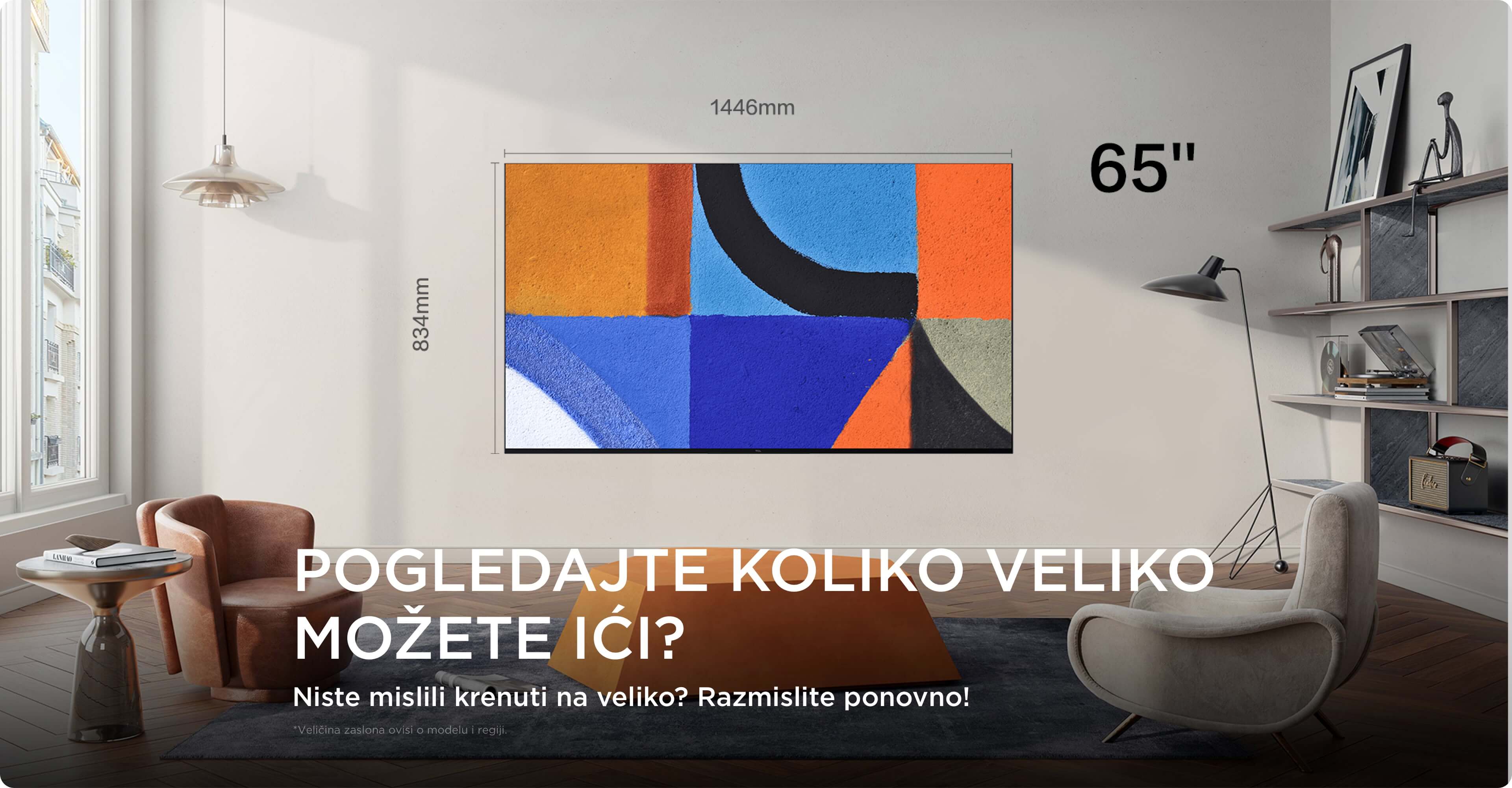 TCL Big TV Screen Size 