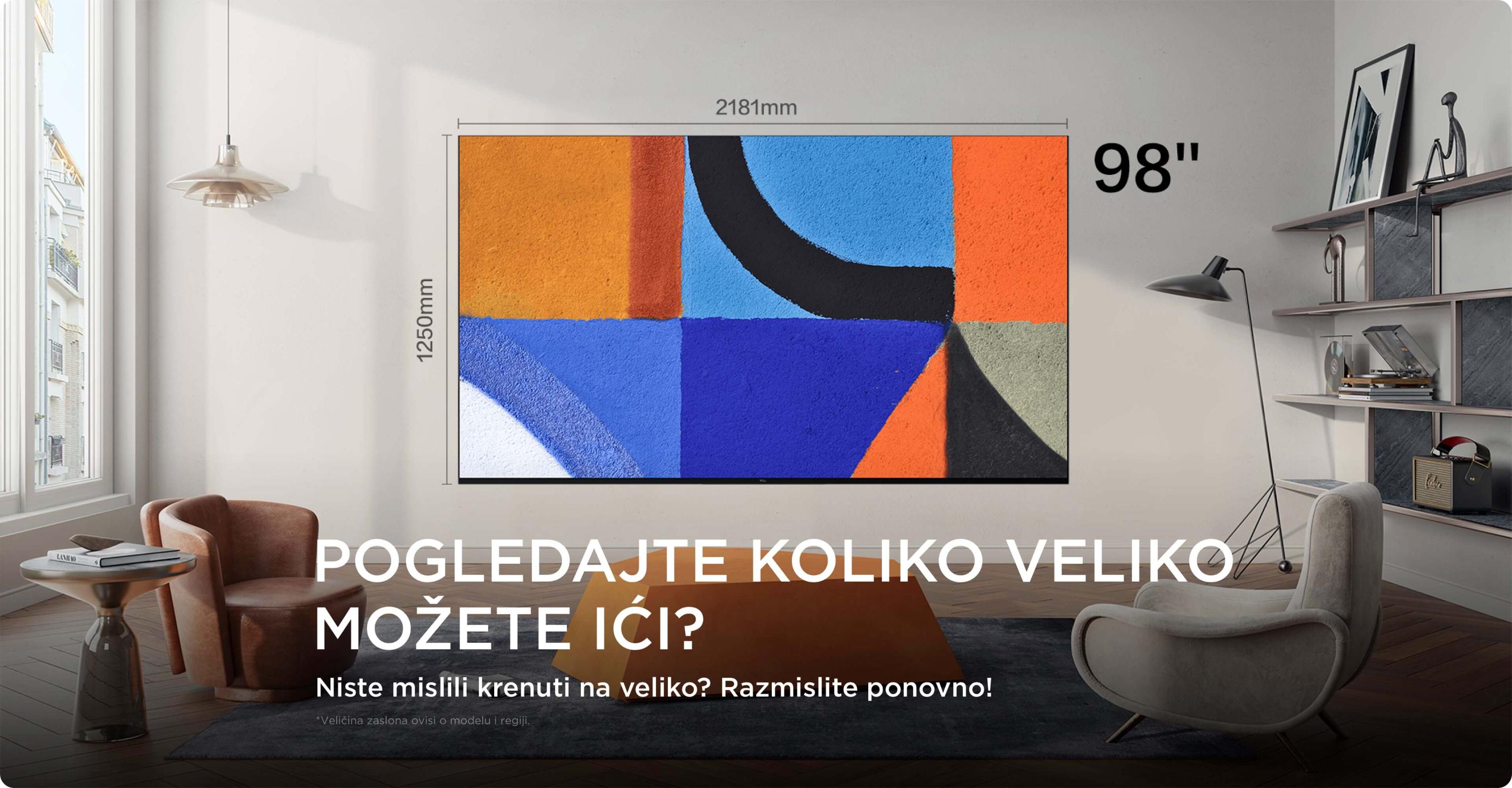 TCL Big TV Screen Size 