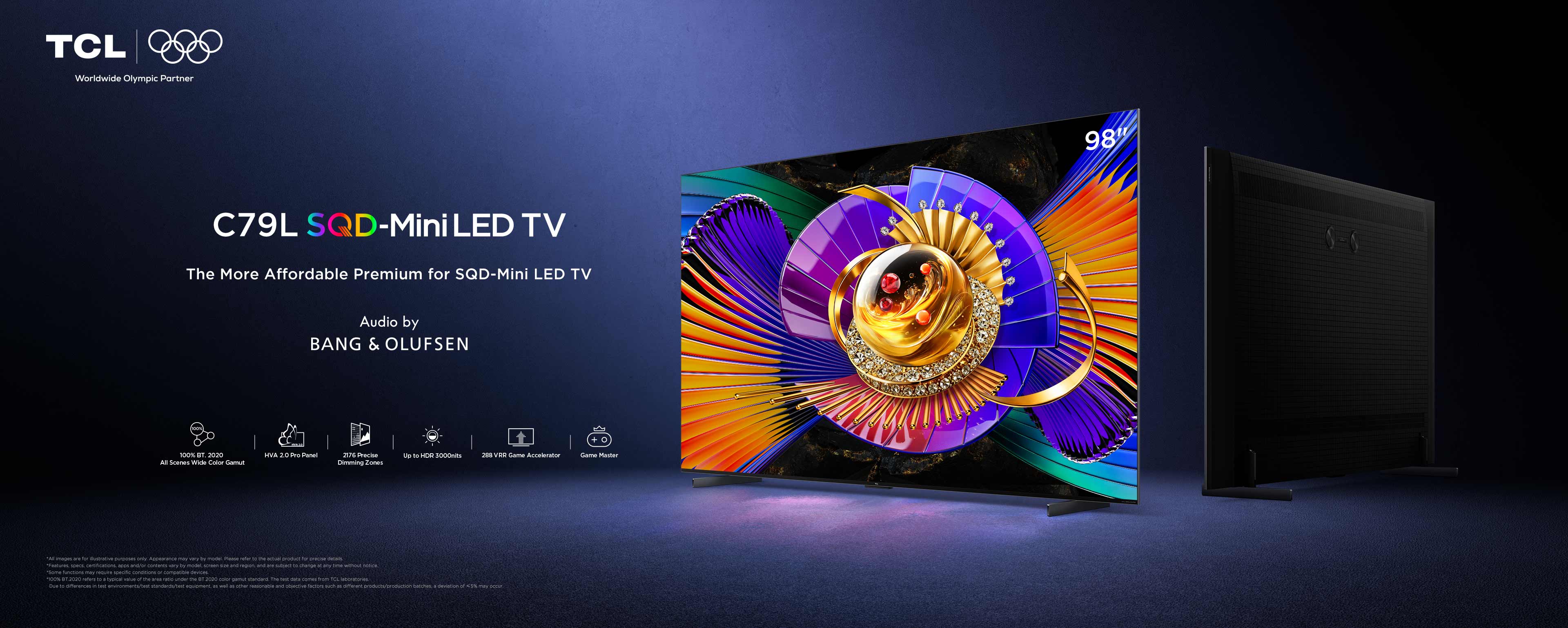TCL C7L SQD-Mini LED TV – 55" to 98" Affordable Premium TV