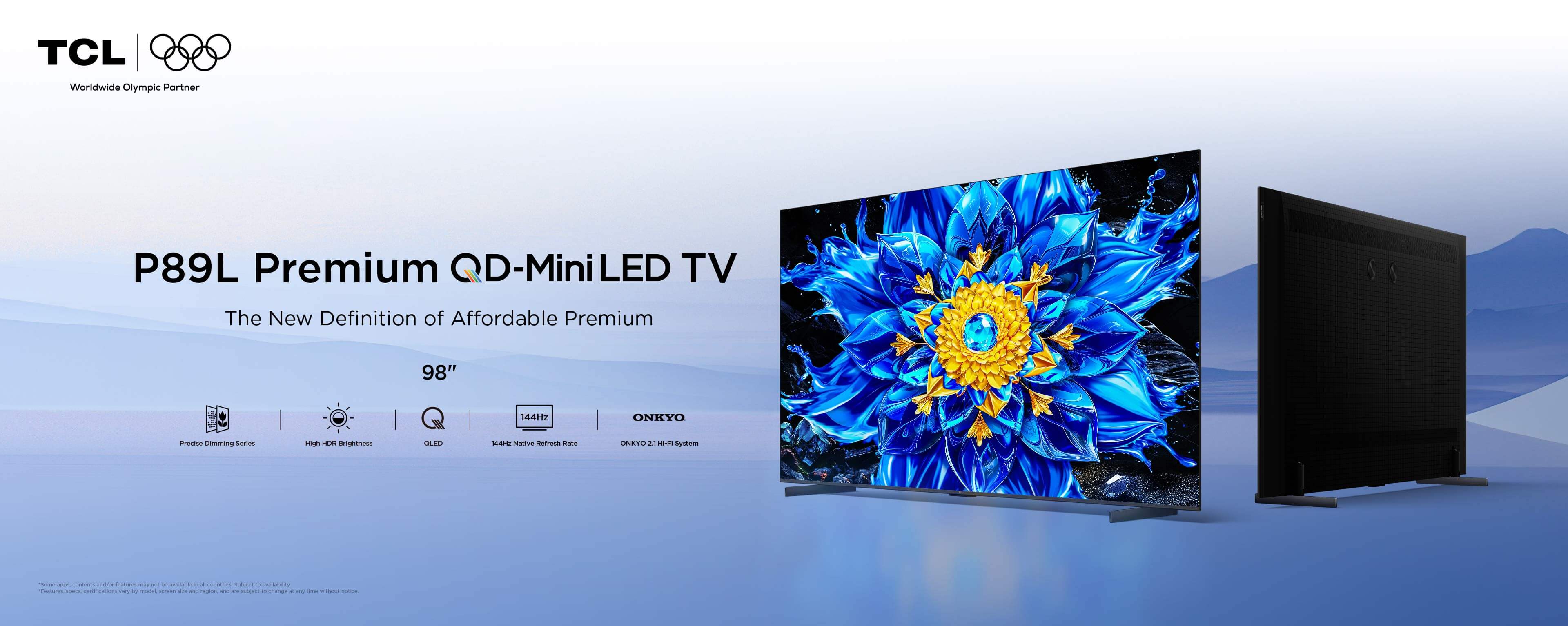 TCL 98P89L 4K Premium QD-Mini LED TV -Stunning 4K with 144Hz | TCL