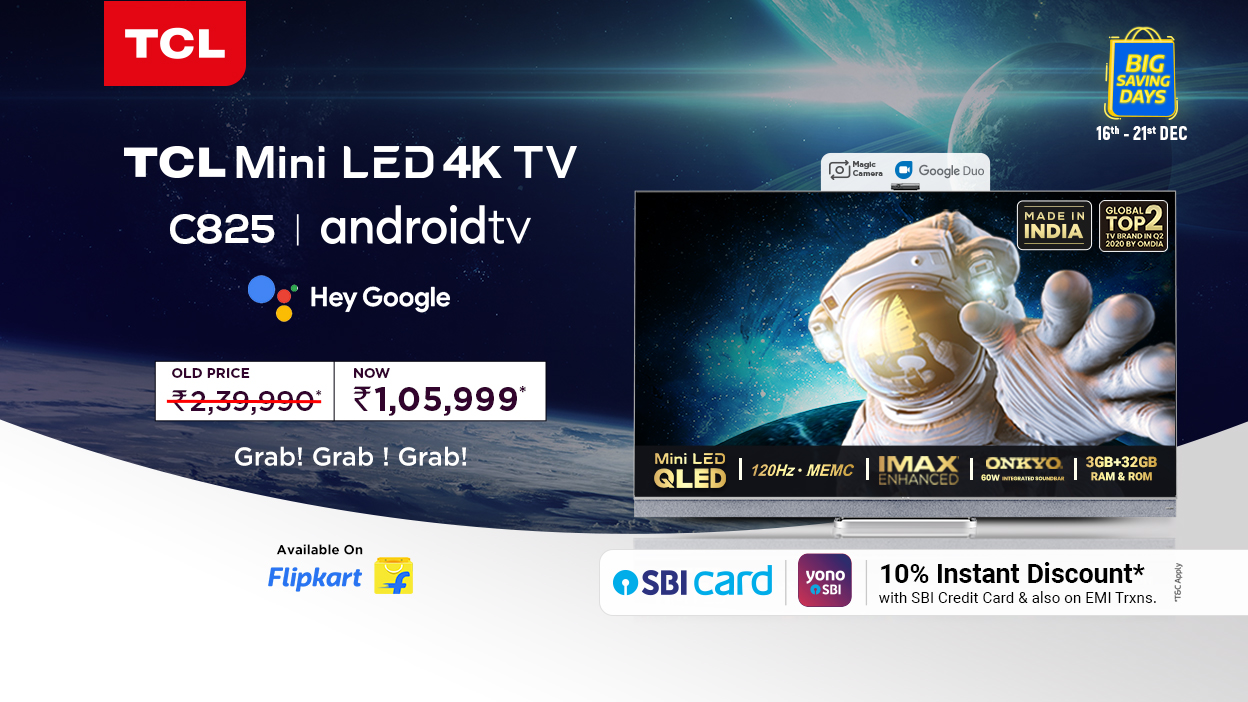 Save More on the Latest Smart TVs from TCL during the Flipkart Big Saving Days Sale