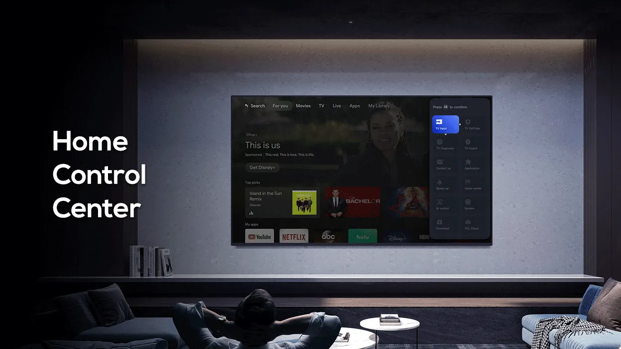 Home Control Center to Easily Access of 4K TV