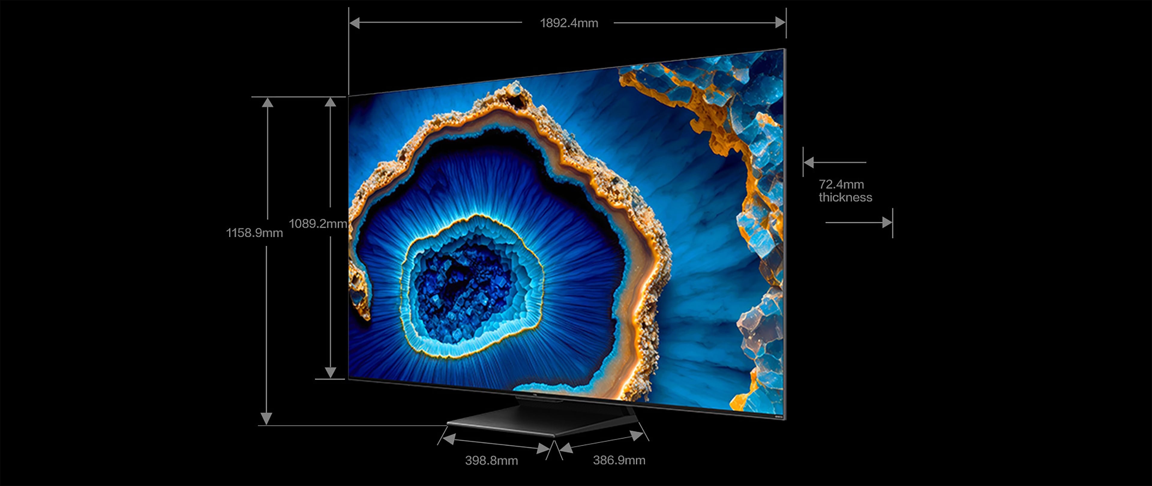 TCL C755 QD-Mini LED 4K TV 85''size