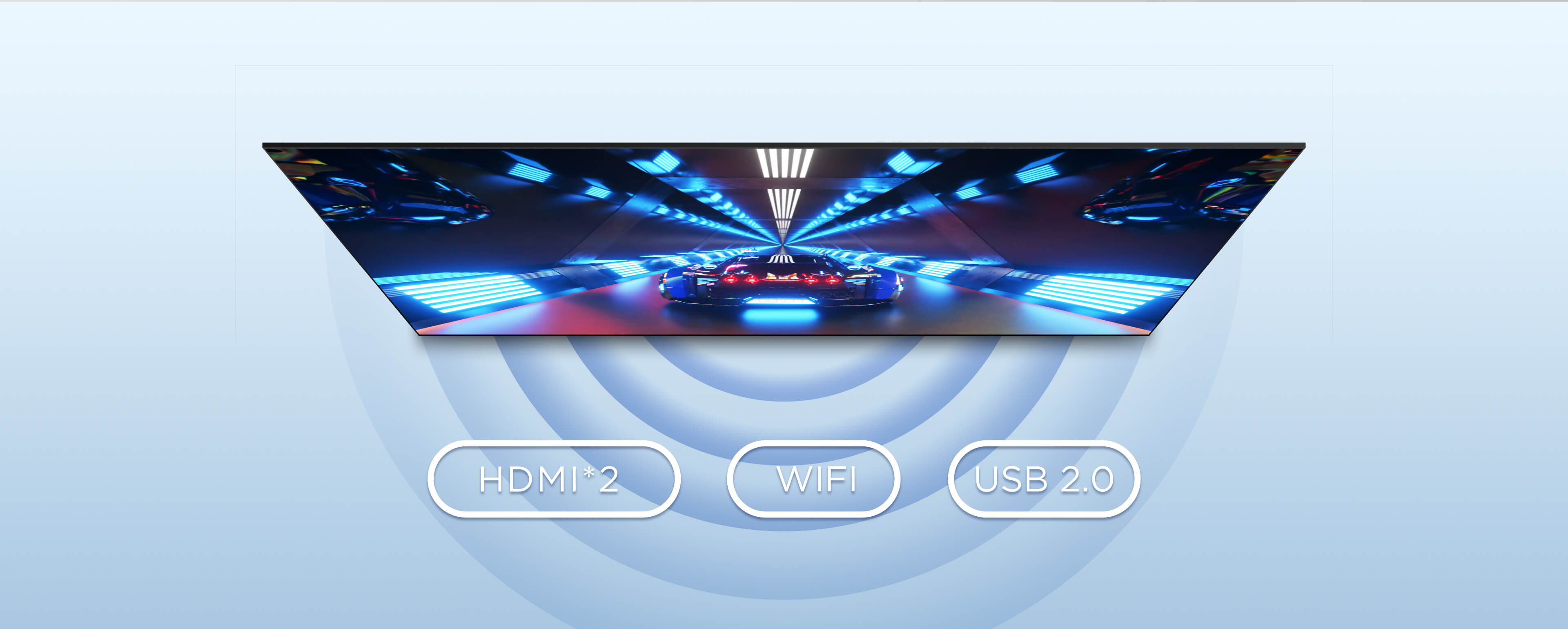 HDMI*2/WIFI/USB2.0 connection of S4500A TV 