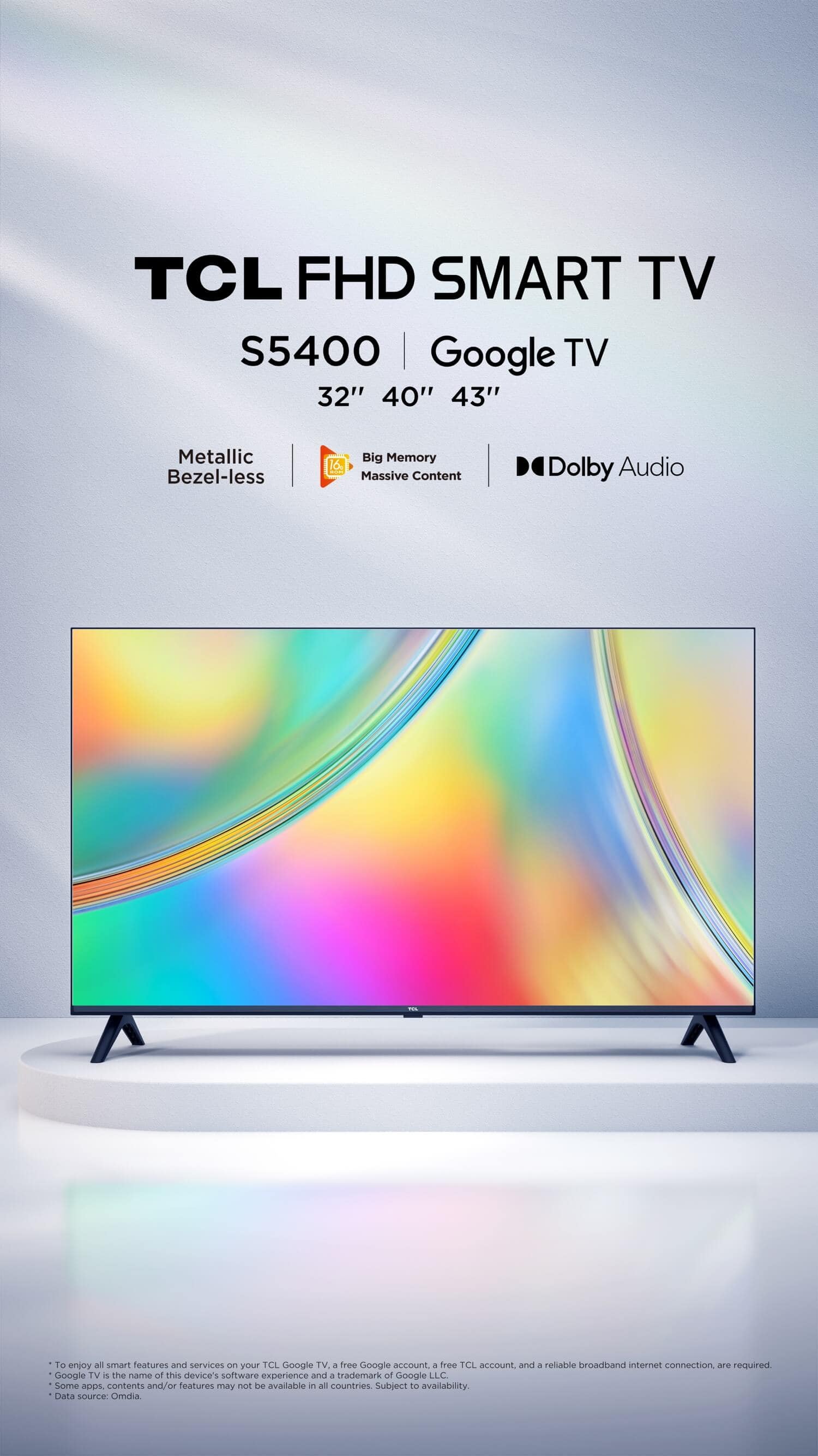 TV-TCL S5400 2K Full HD Smart Google TV - TCL India TCL