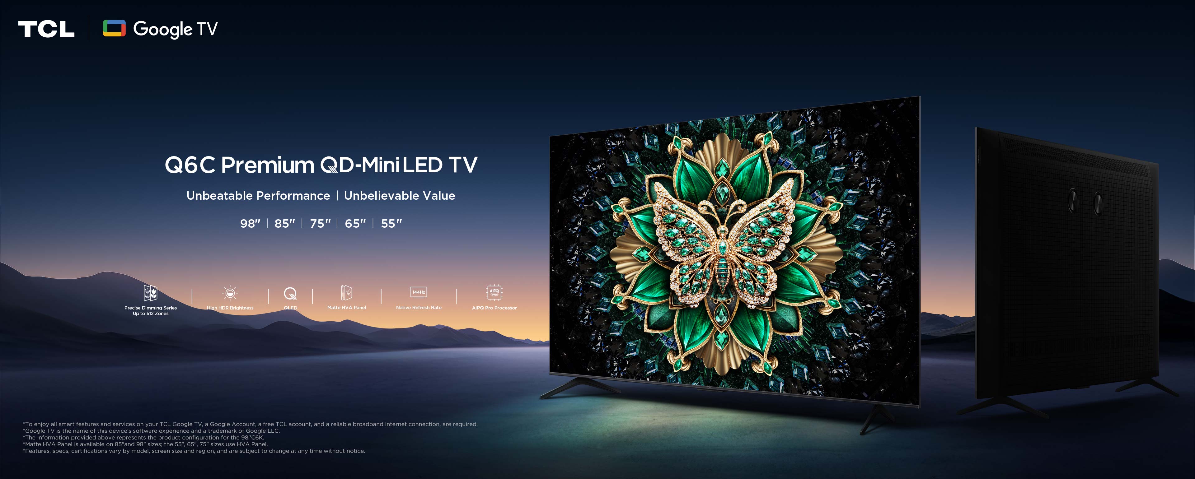 TCL TV C6K Премиум-телевизор QD-MiniLED