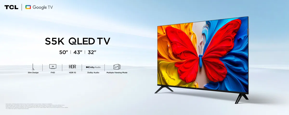 تلفزيون TCL S5K-2K QLED - 32/40/43 بوصة - تلفزيون جوجل