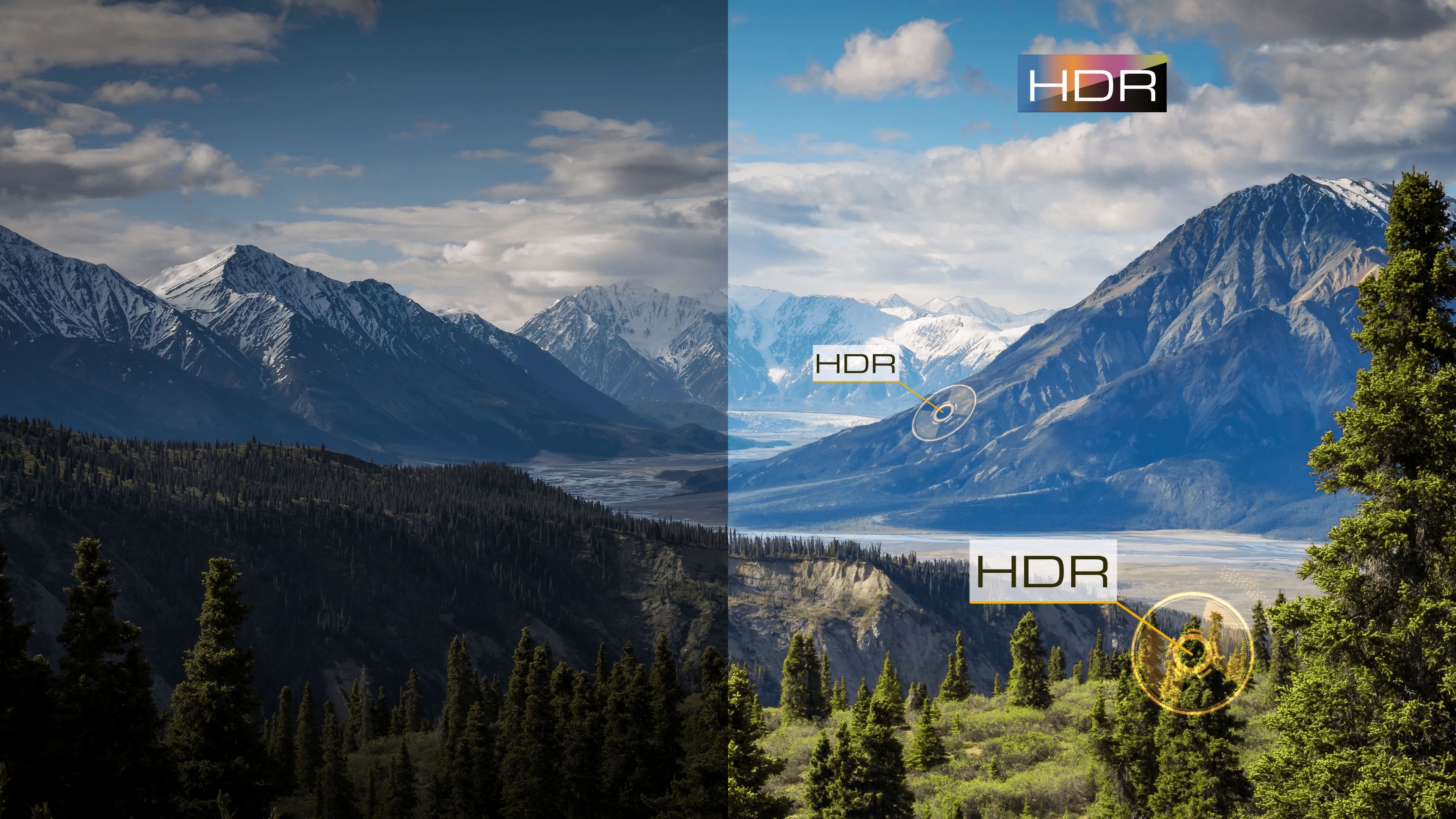 HDR: enhanced contrast, colours and details