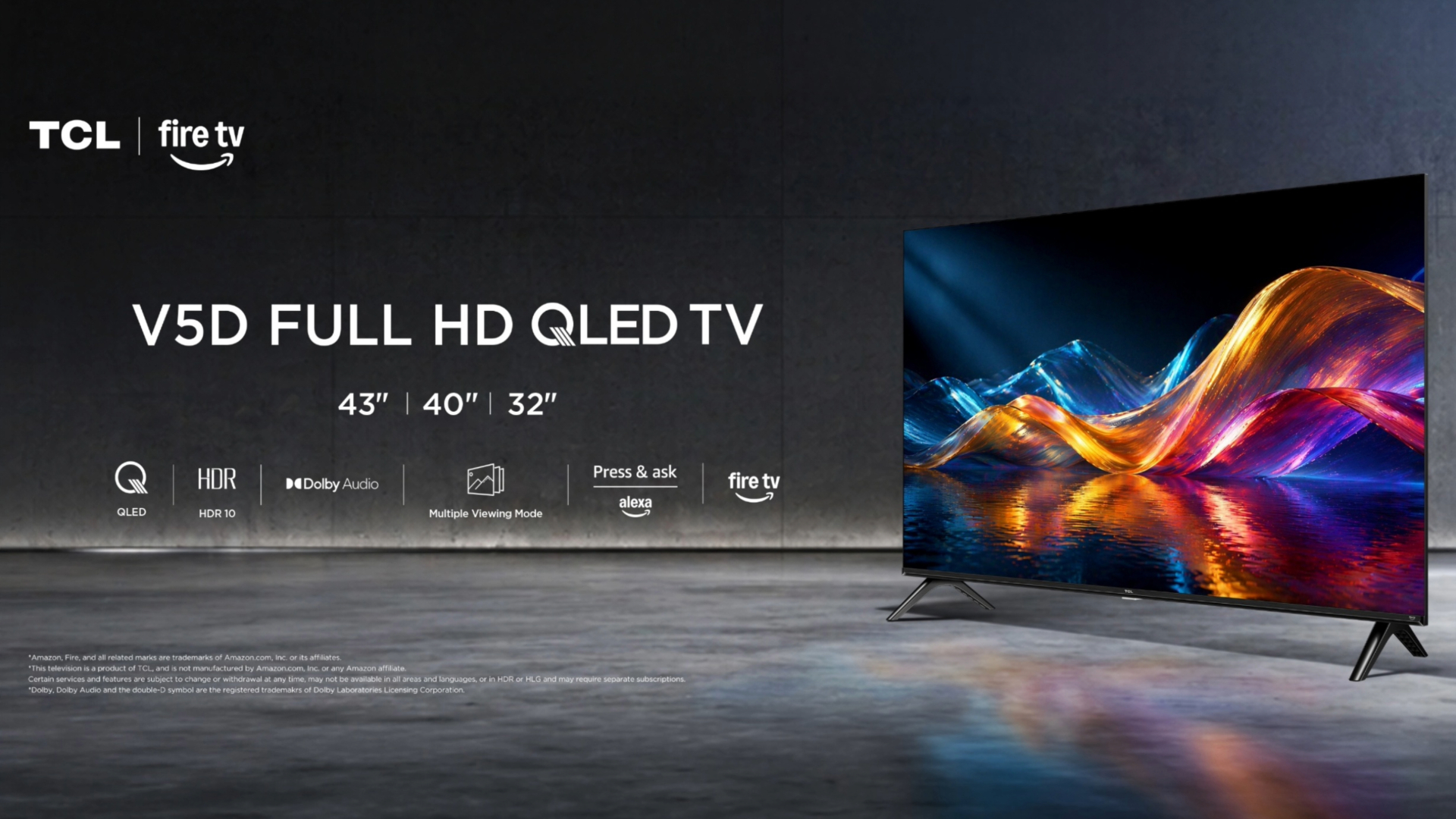 乐竟体育 lancia la nuova Serie V5D: il cinema entra in casa con la tecnologia QLED e Fire TV