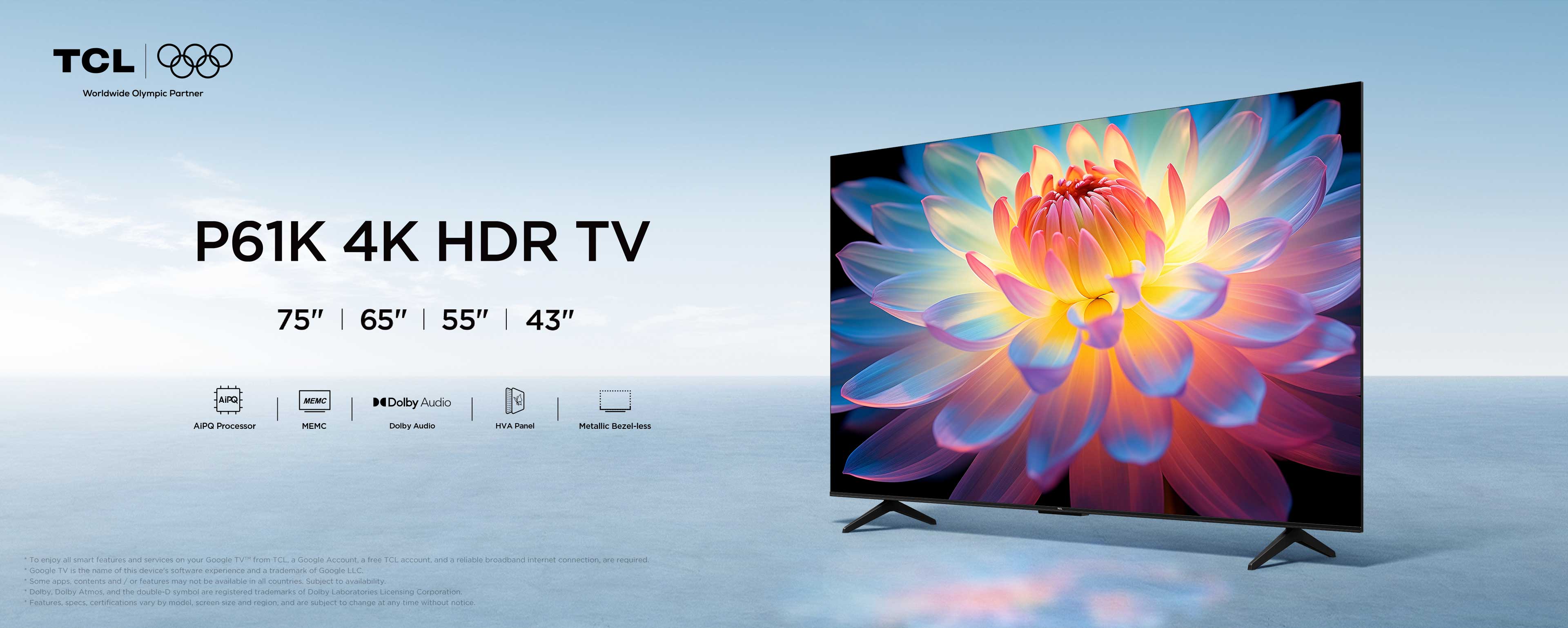TCL P6K-4K HDR TV-55/65/75 Inch TV 