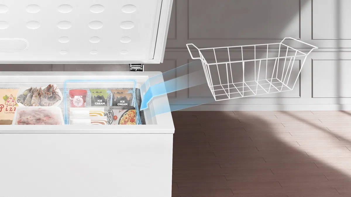 Freezer Horizontal TCL TCF-300Z de color blanco
