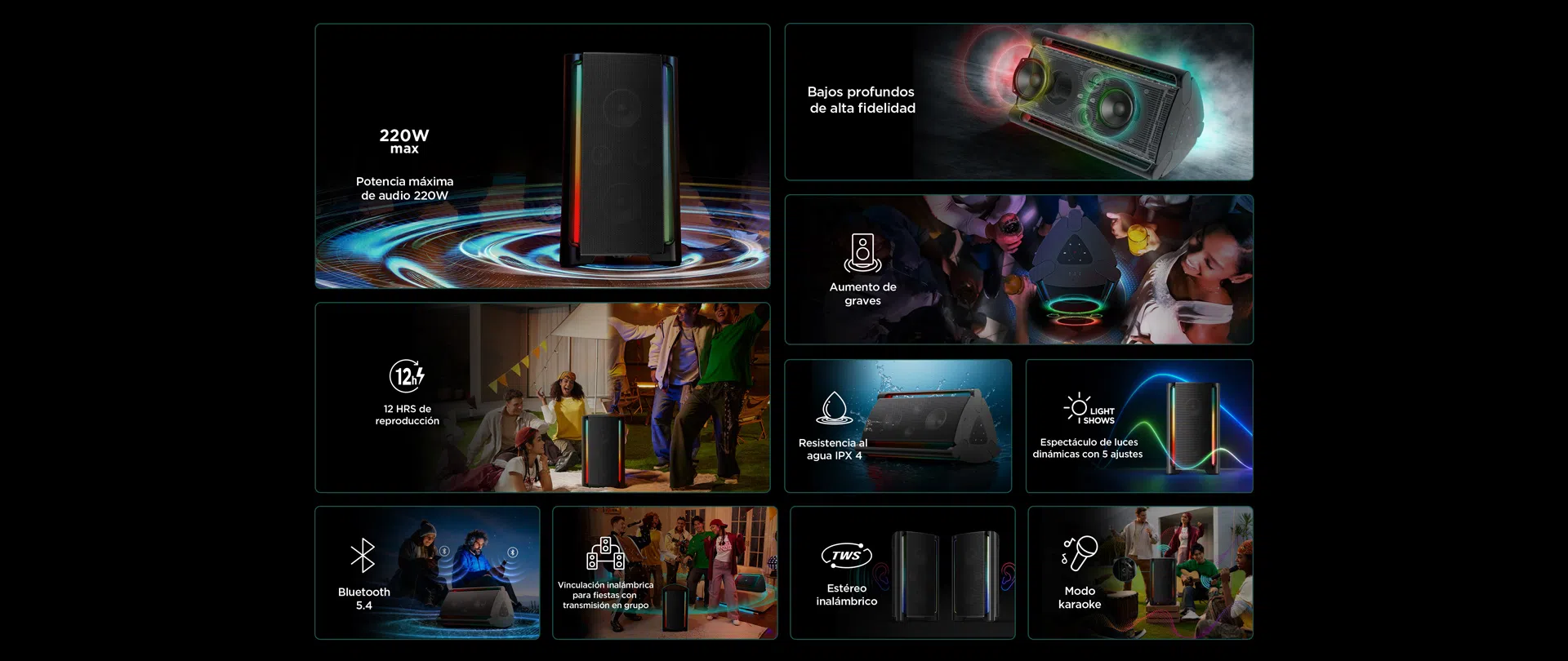 TCL TP200K Powerful Sound Party Speaker Key features