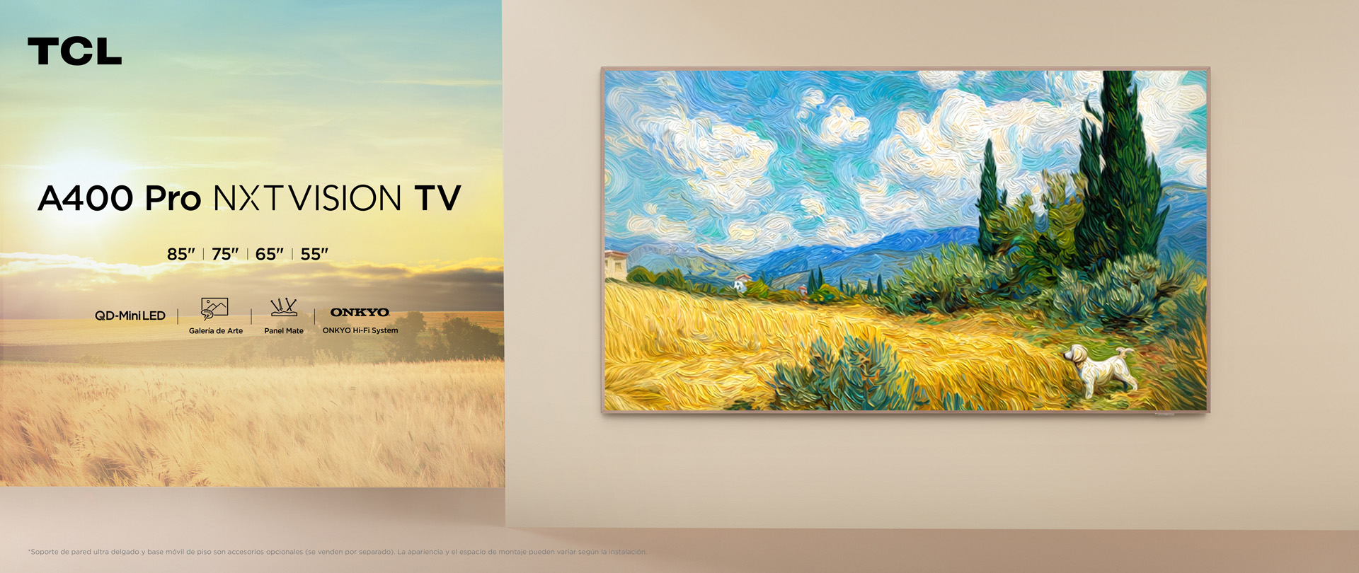 TCL A400 Pro NXTVISION TV Key Visual