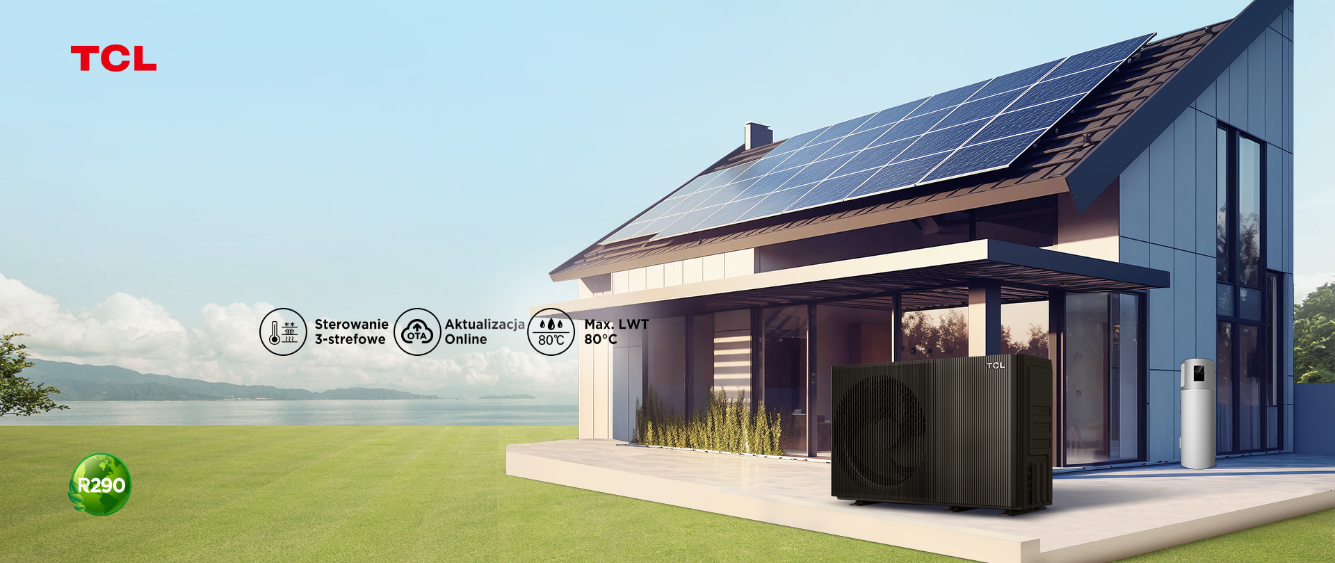 Pompa ciepła TCL Tri-Thermal R290<br>Monoblok 4-16 kW