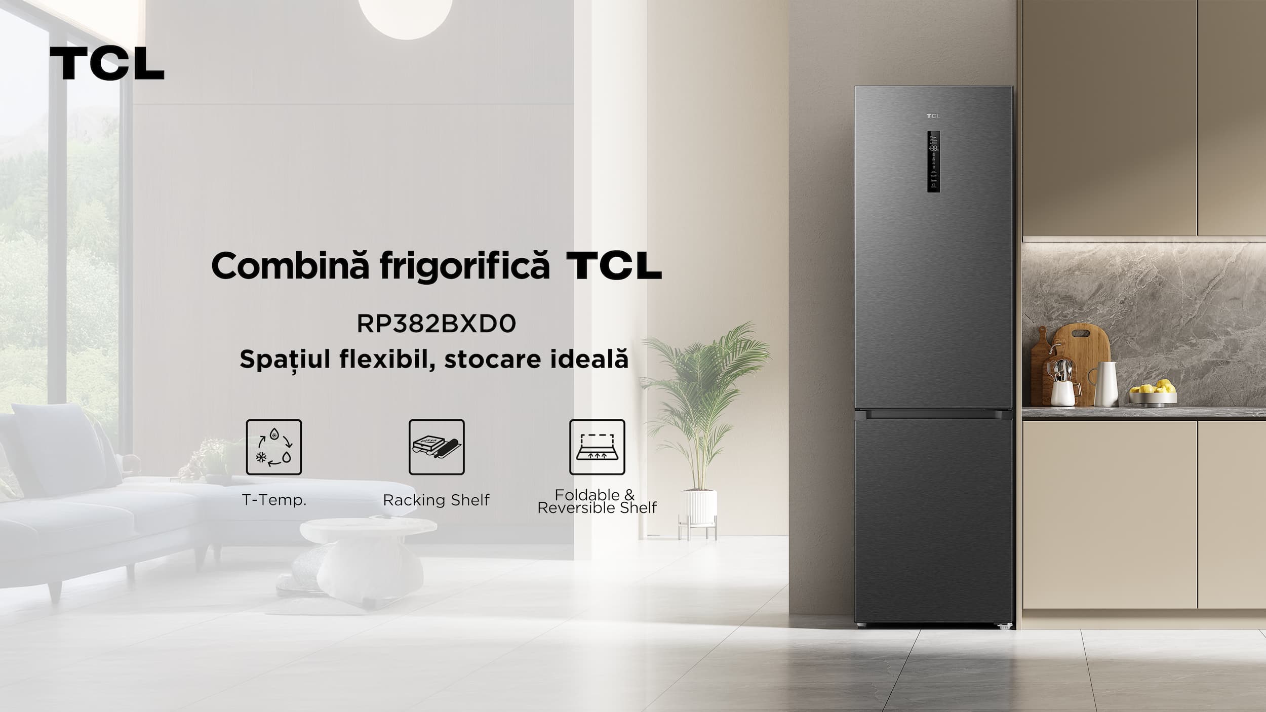 Combina frigorifica RP382BXD0 - TCL România