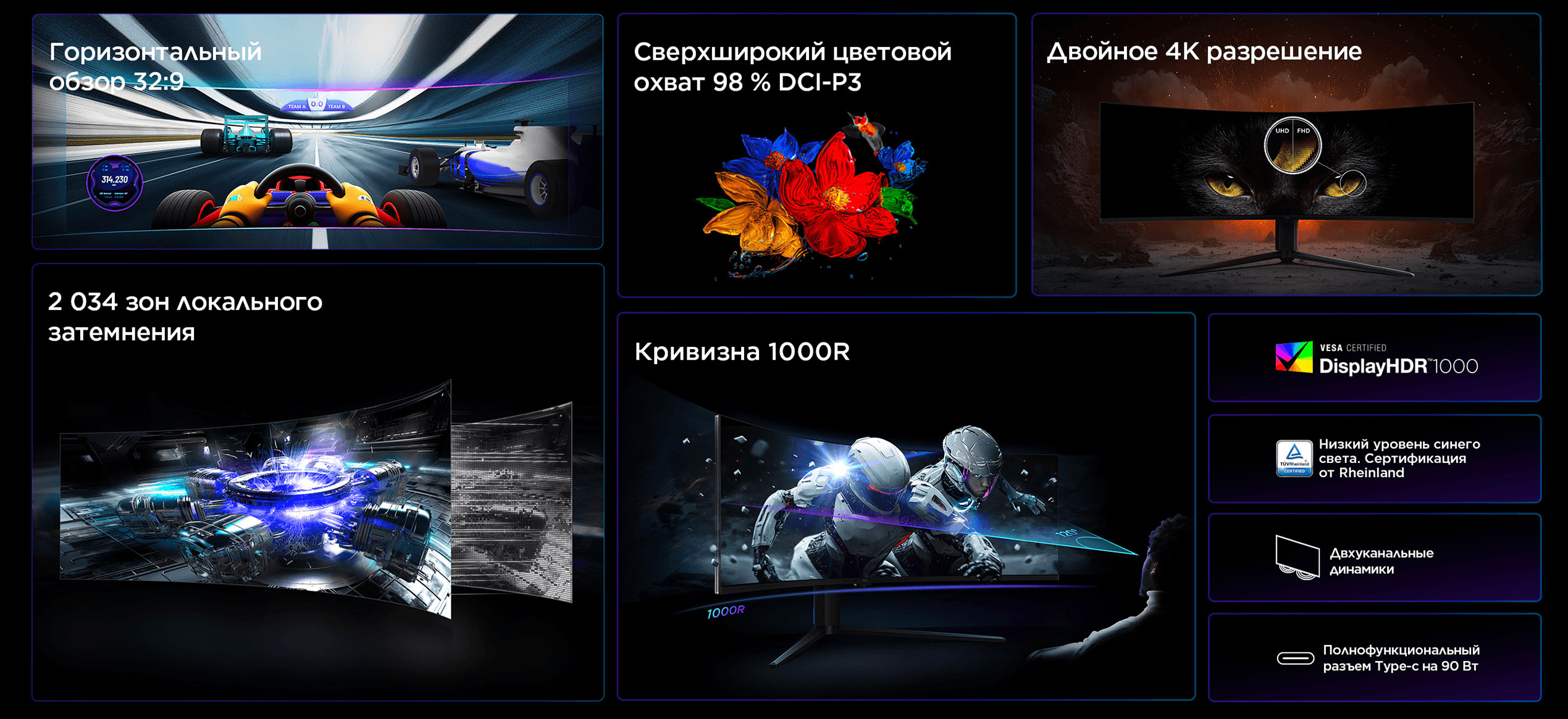 TCL 57R94 HDR Professional Monitor Features