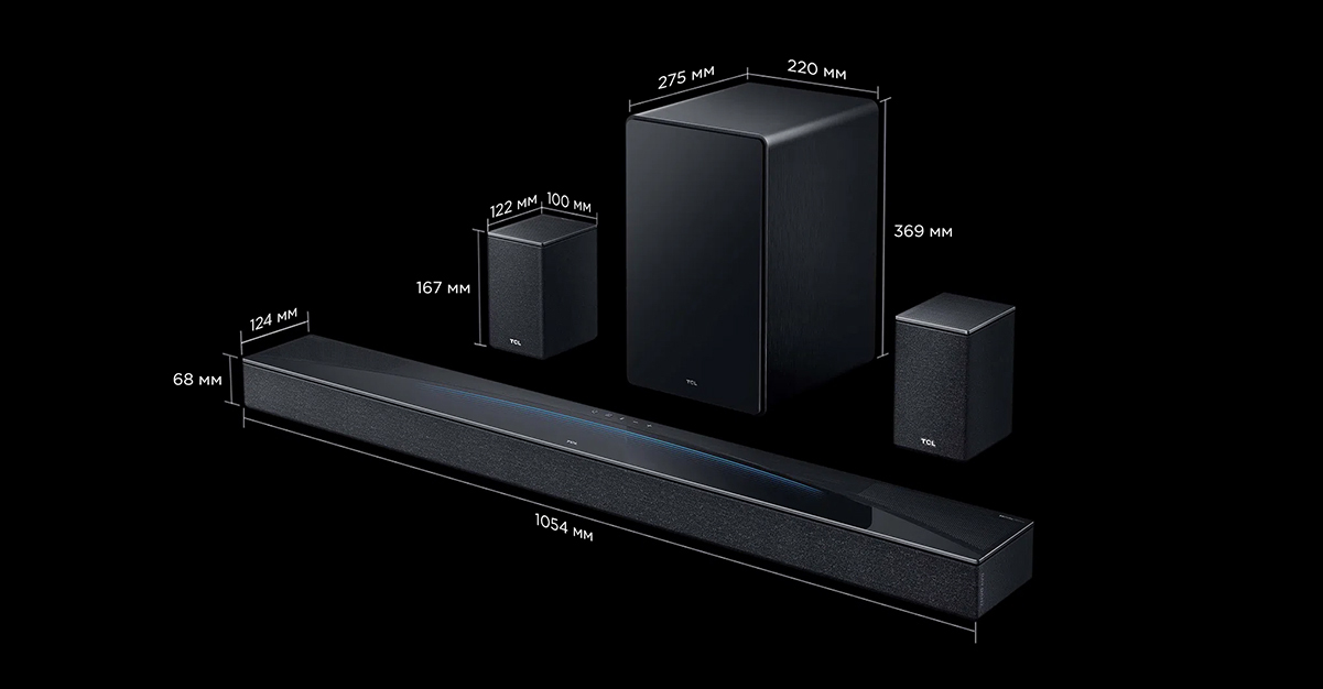 LETOU - ��Ͷ Q85H Soundbar Product size