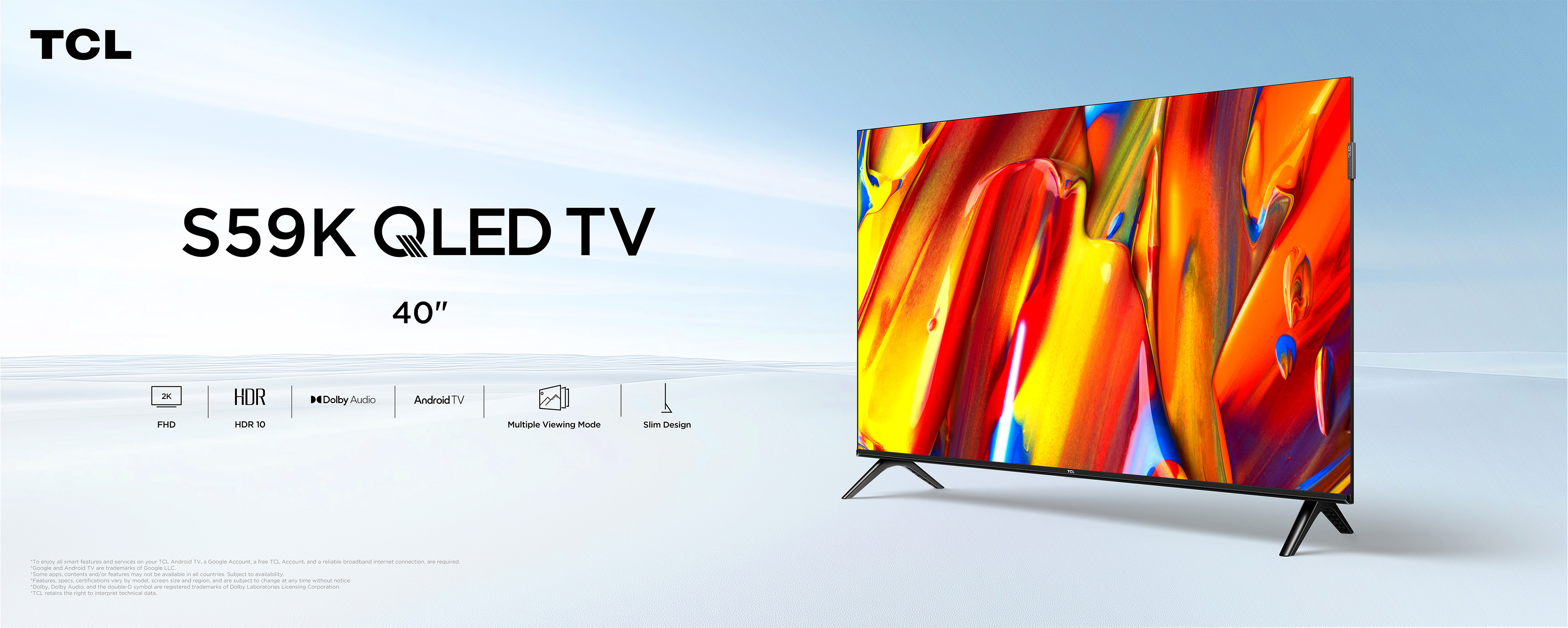 TCL S5K-2K QLED TV-32/40/43 Inch Google TV
