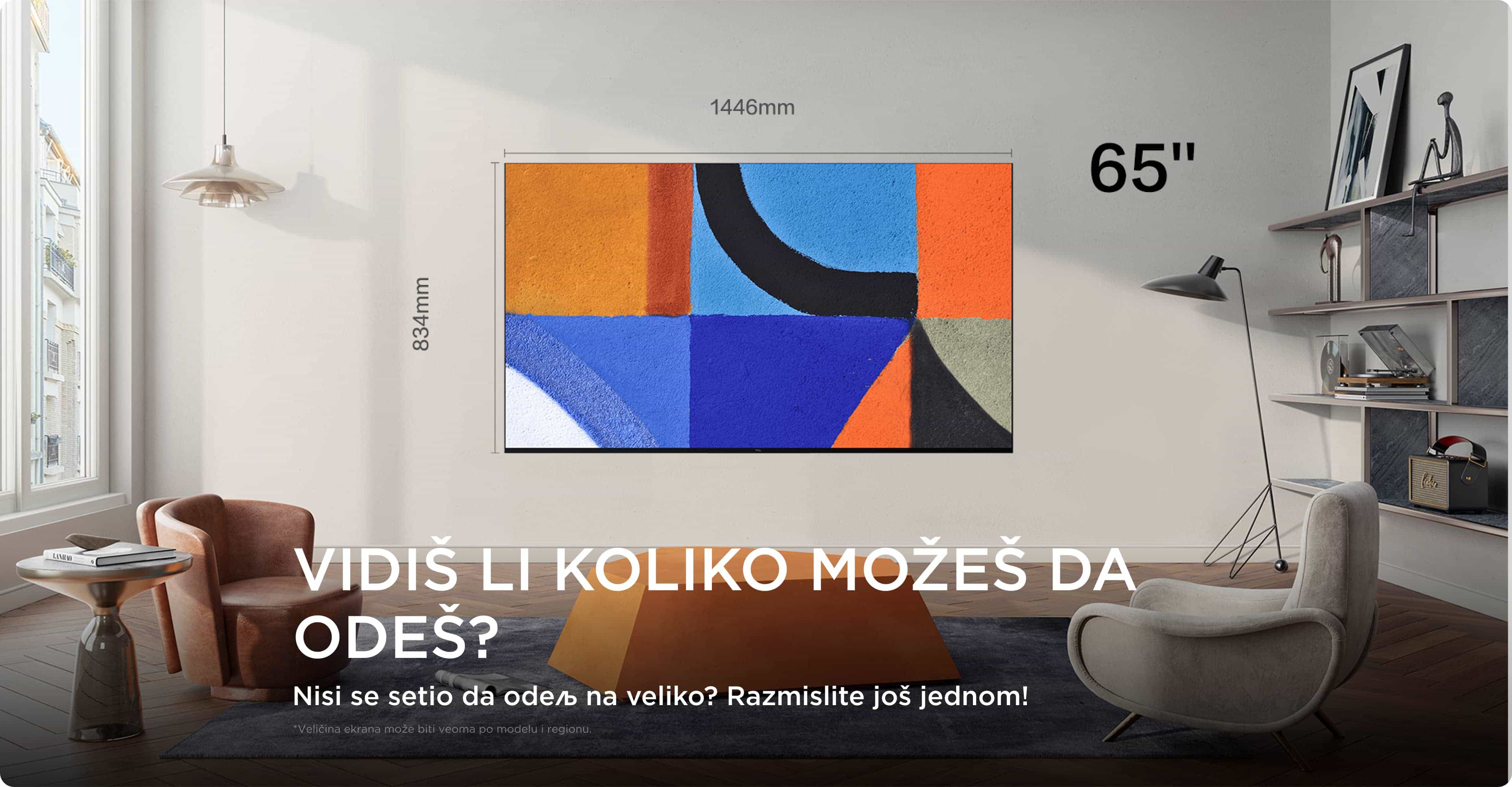 TCL Big TV Screen Size 