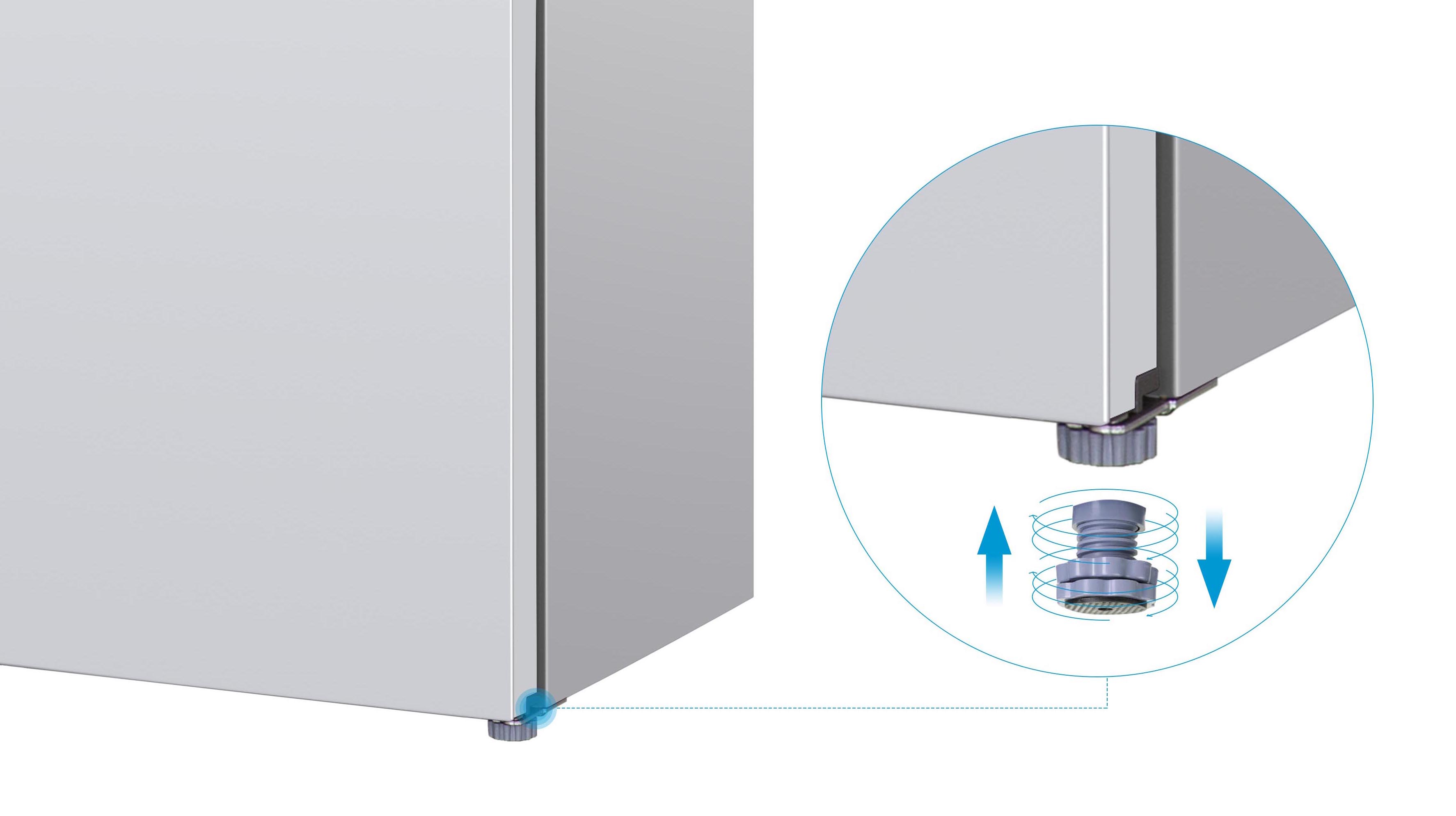 Adjustable feet for perfect installation