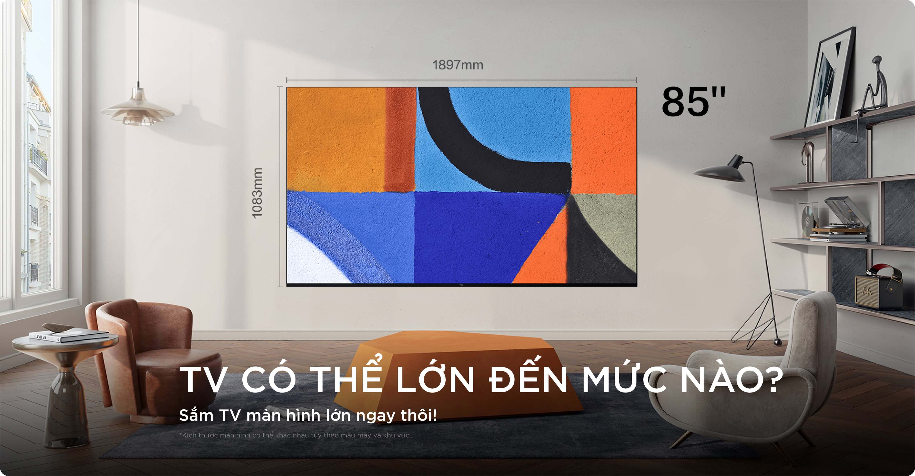 TCL Big TV Screen Size 