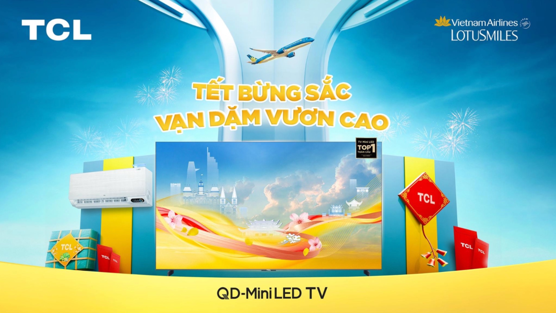 TCL và Vietnam Airlines bắt tay kiến tạo trải nghiệm  Tết bừng sắc, Vạn dặm vươn cao