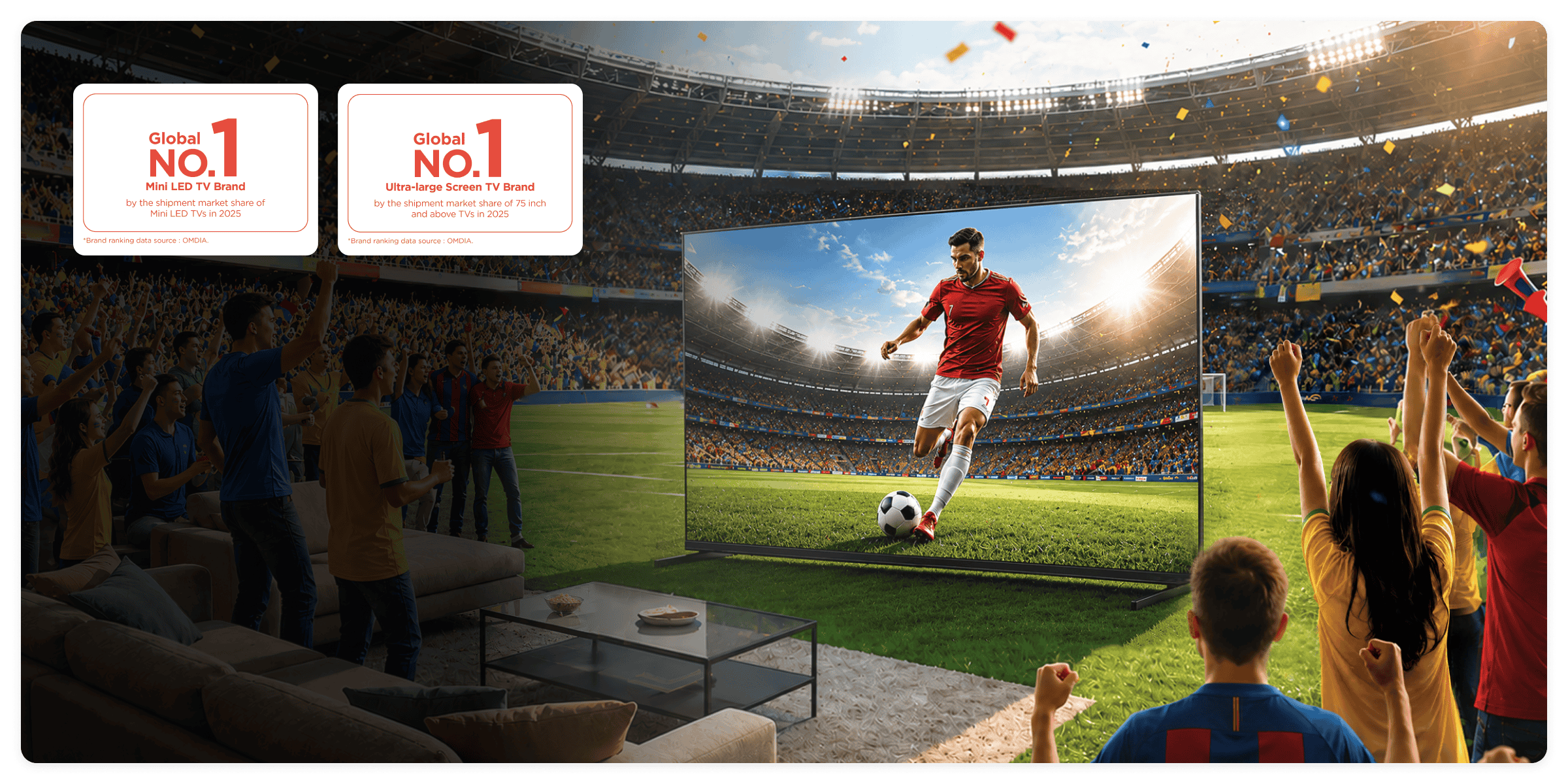 TCL SQD-Mini LED TVs - See every goal, every frame for unbelievably clear