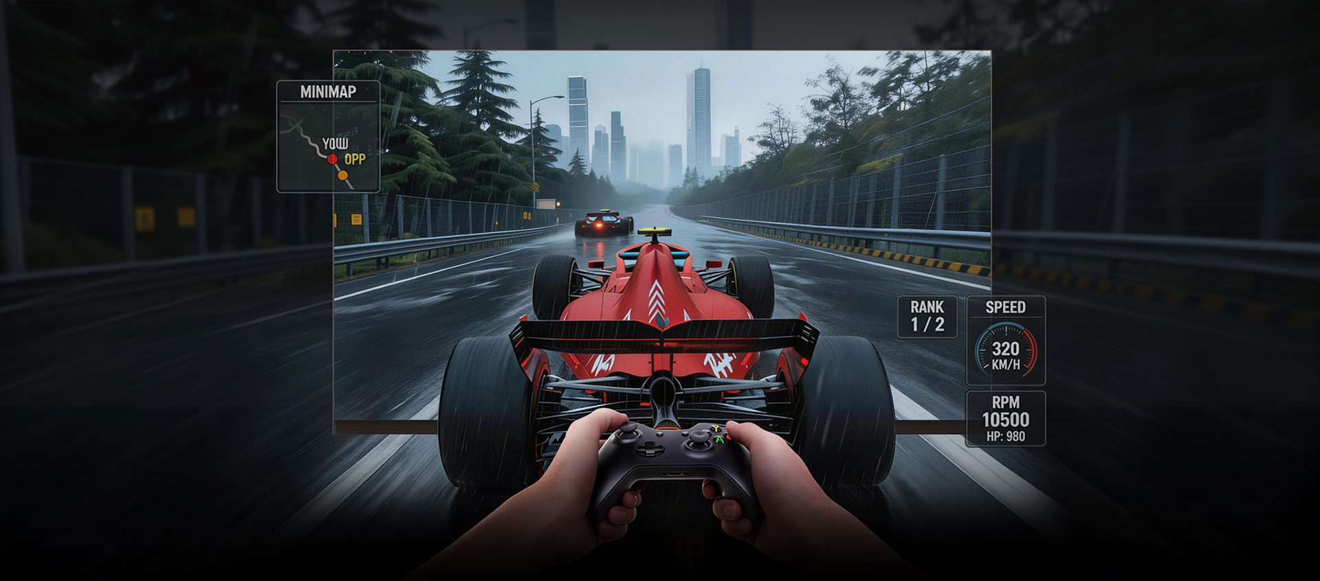 Bigger TV Support Immersive Gaming