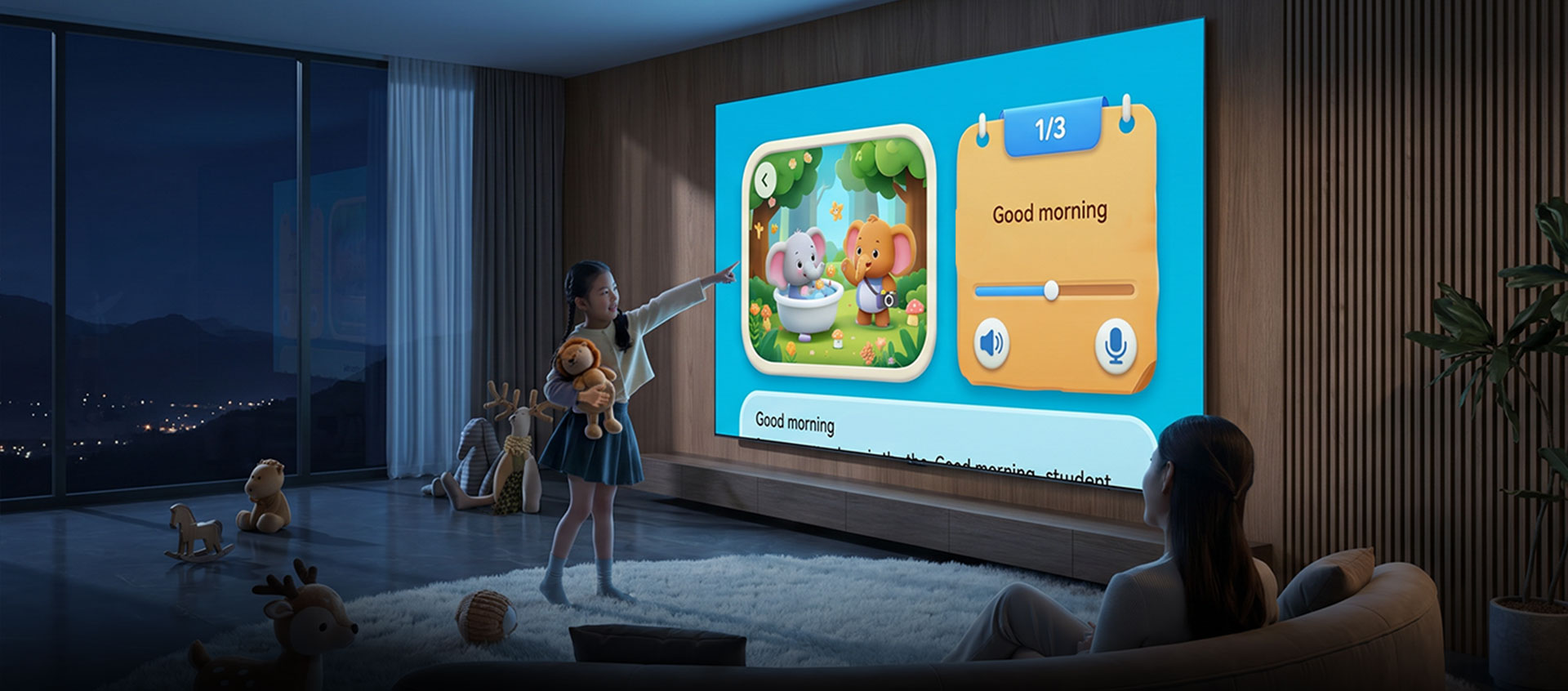 Bigger TV Easier for children to learn