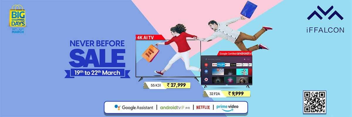 iFFALCON AI Android TV Big Shopping Day on Flipkart
