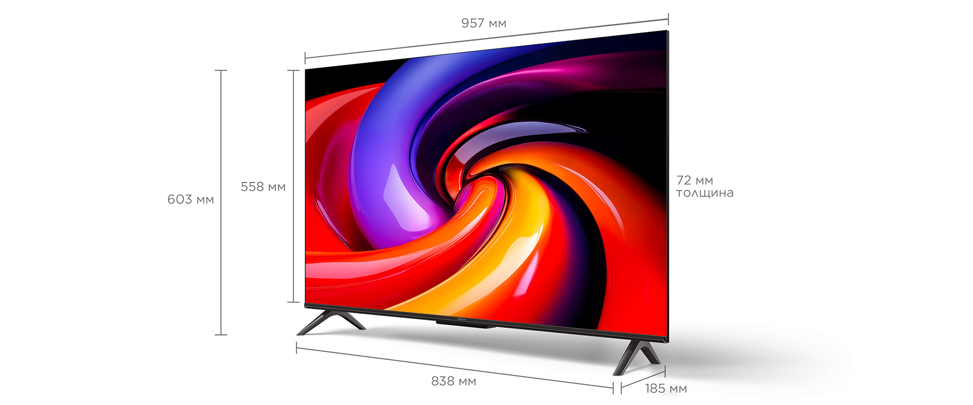 U65 4K UHD Google TV Screen Size 43