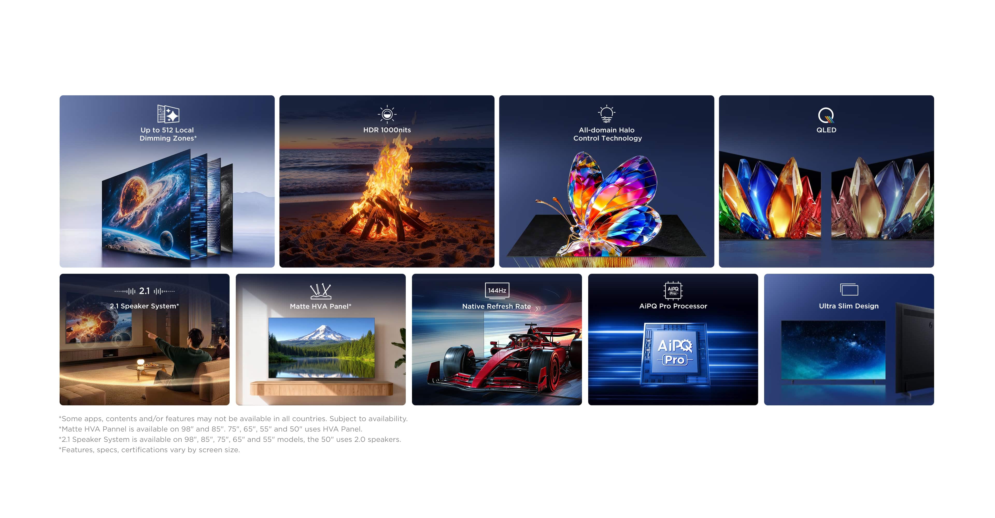 iFFALCON U95A 4K 144Hz QD-Mini LED TV Top Feature